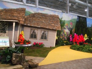 We're not in Kansas anymore in Wm. H. Brown's Wizard of Oz landscape at the Indiana Flower & Patio Show.. (C) Jo Ellen Meyers Sharp